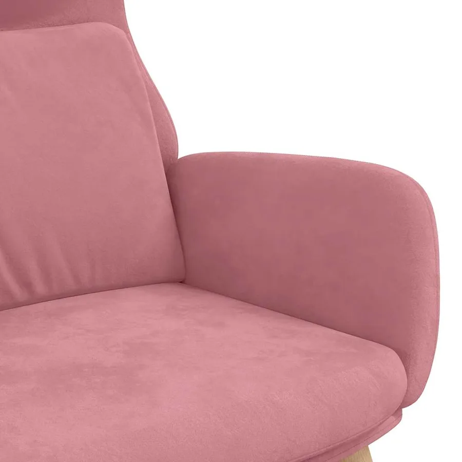 Chaise de relaxation Rose Velours - 6