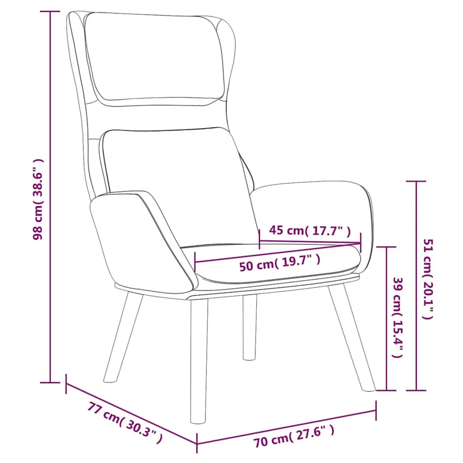 Chaise de relaxation Rose Velours - 8