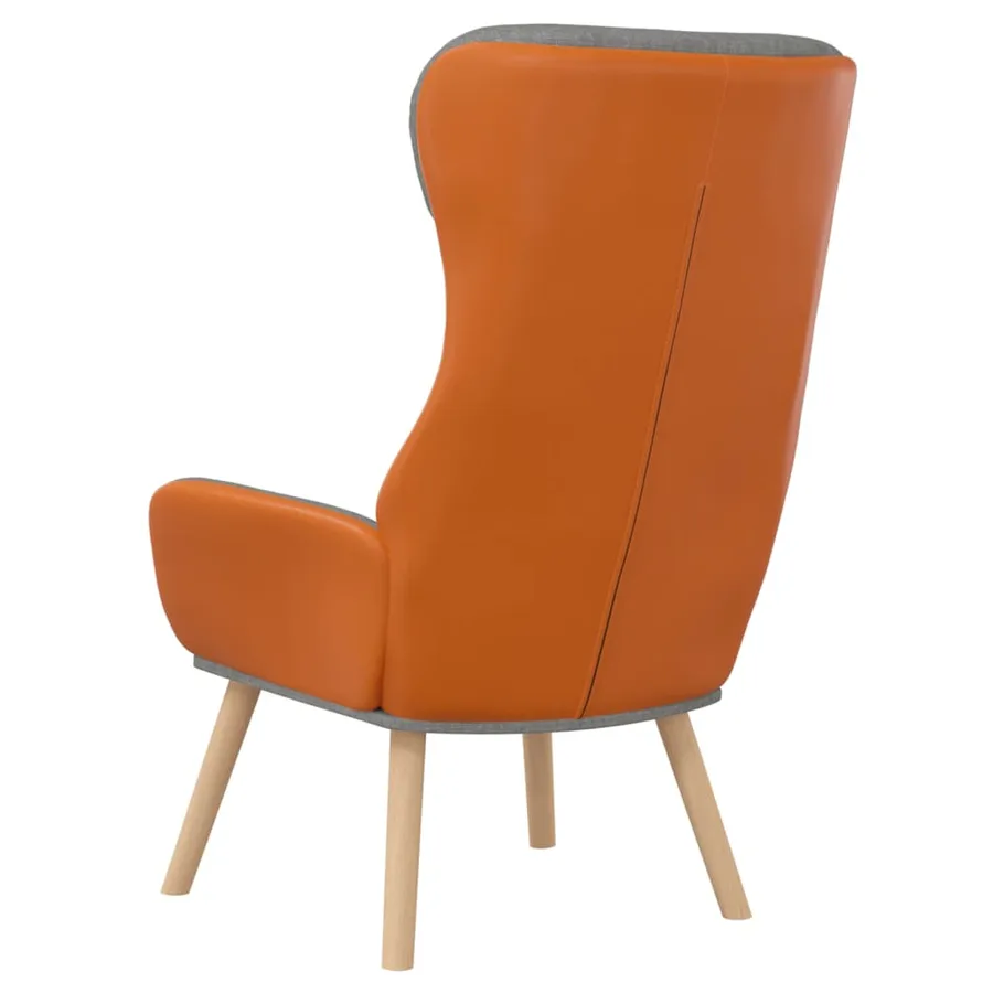 Chaise de relaxation Gris clair Tissu et PVC - 5