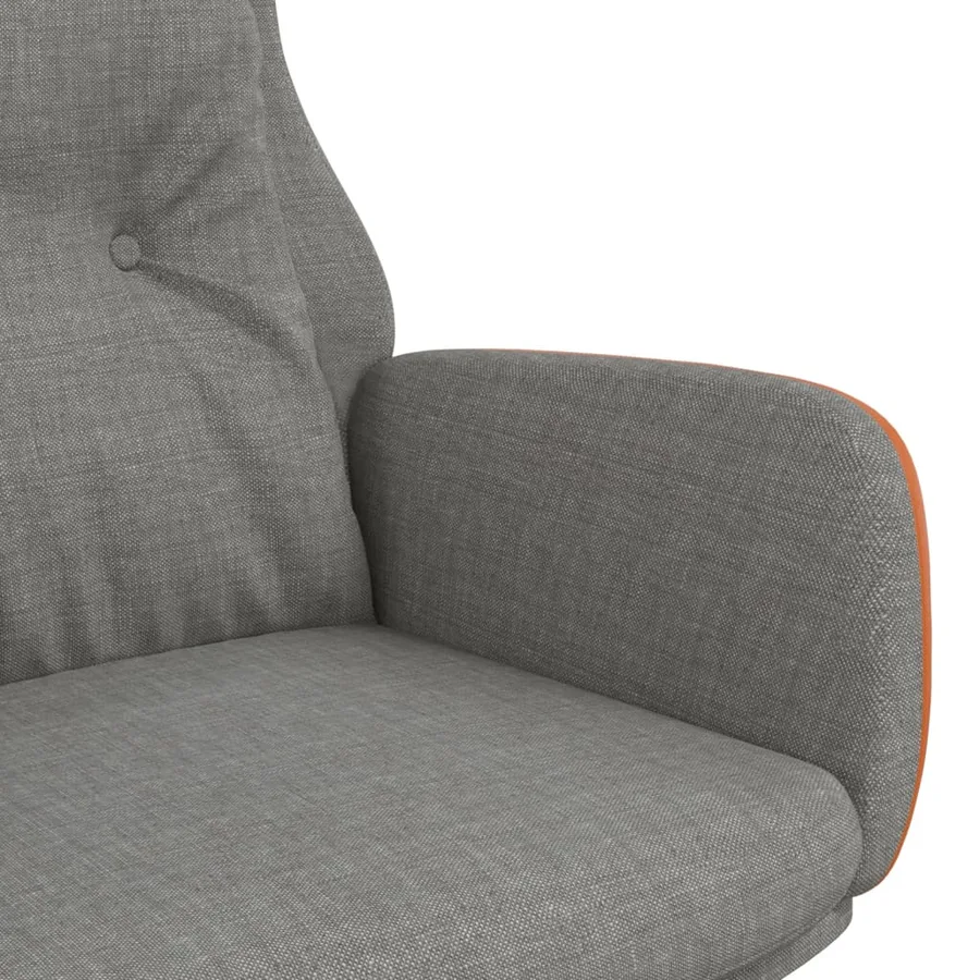 Chaise de relaxation Gris clair Tissu et PVC - 6