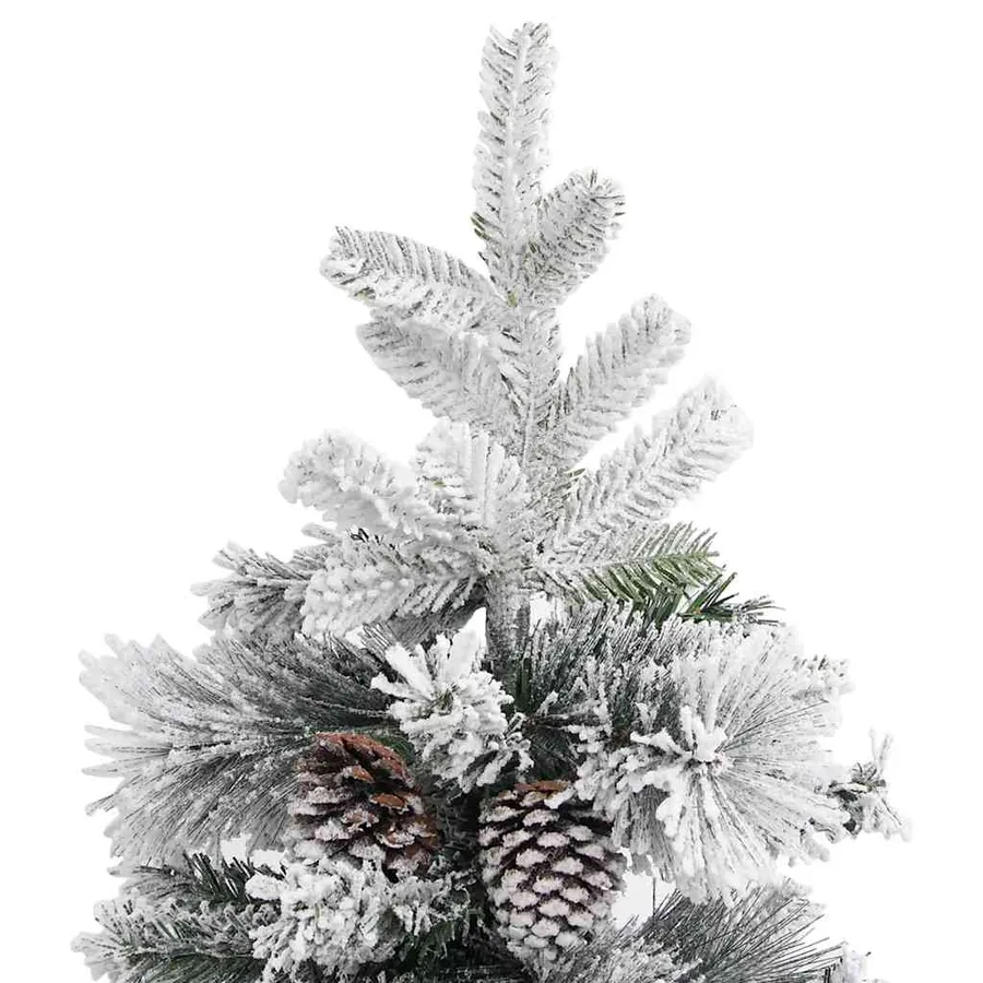 Sapin de Noël à flocons de neige et pommes de pin 195 cm PVC/PE - 5