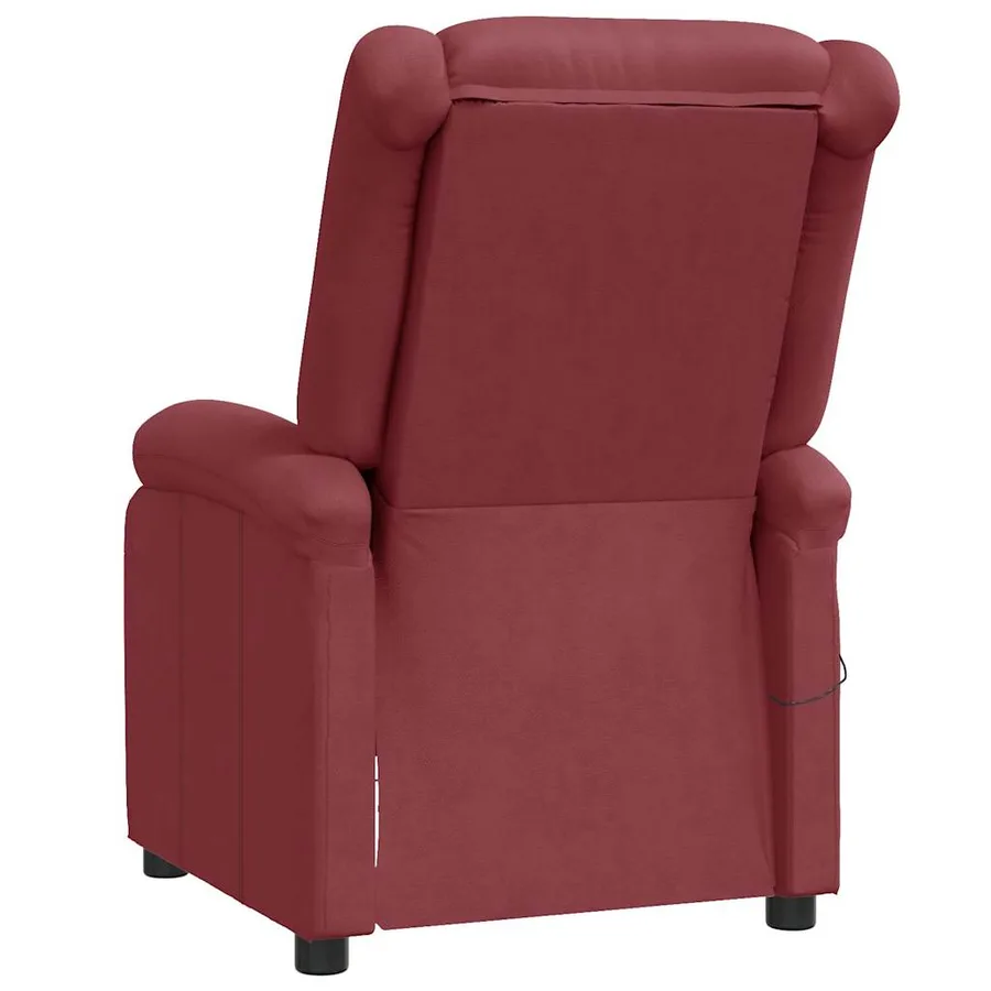 Fauteuil inclinable Rouge bordeaux Similicuir - 5