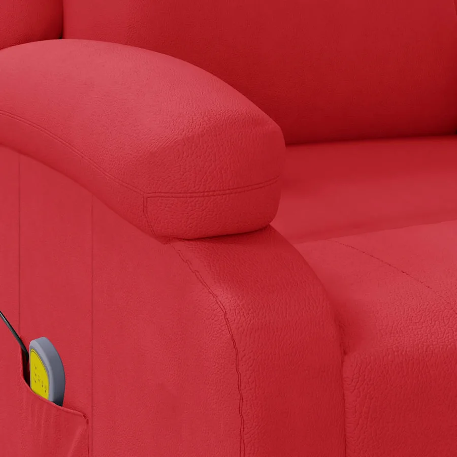 Fauteuil de massage Rouge Similicuir - 8