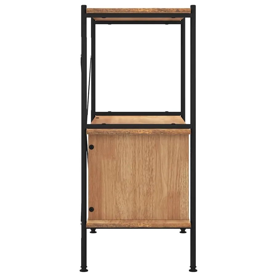 Étagère à 3 niveaux armoire 80x40x92 cm Acier bois d'ingénierie - 5