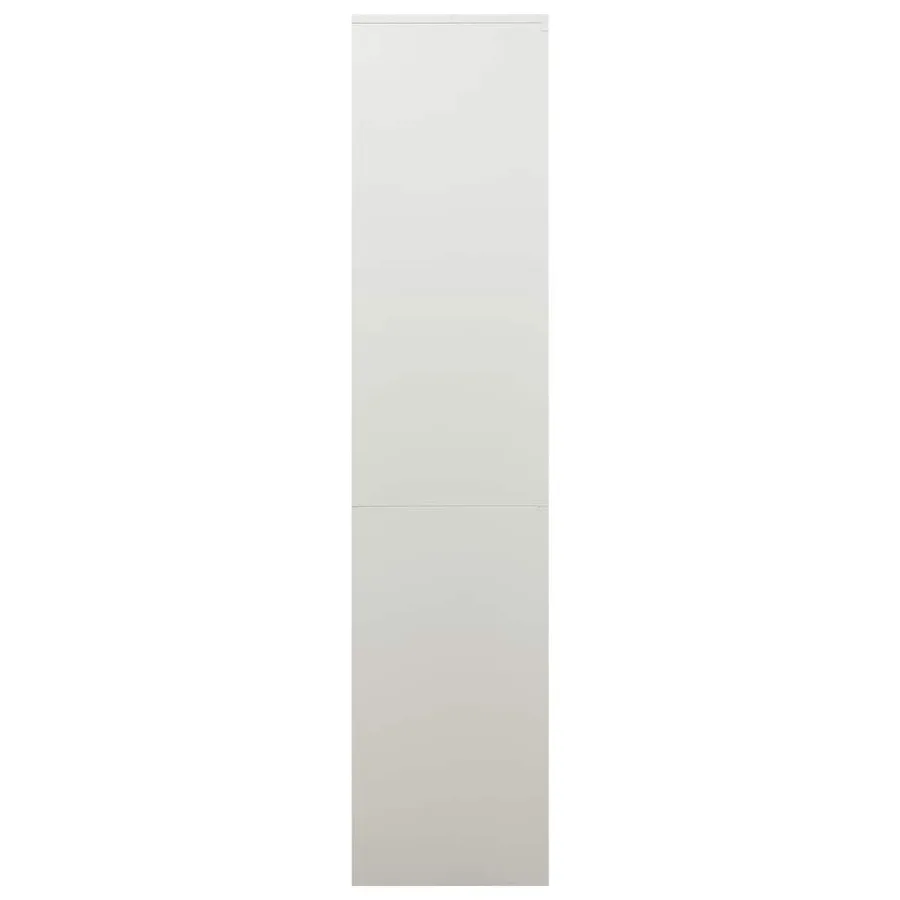 Armoire de bureau Gris clair 90x40x180 cm Acier - 3