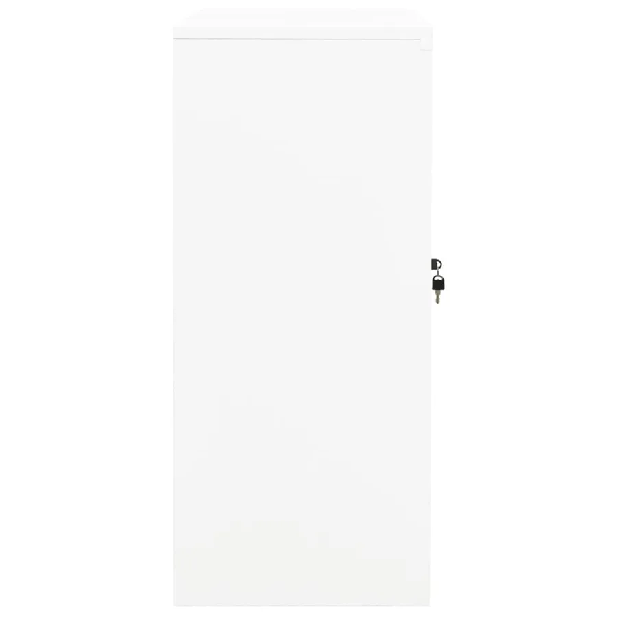 Armoire de bureau Blanc 90x40x90 cm Acier - 3