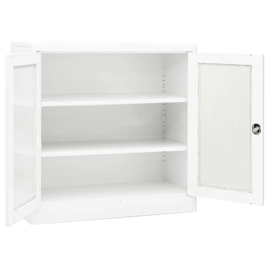 Armoire de bureau Blanc 90x40x90 cm Acier - 5