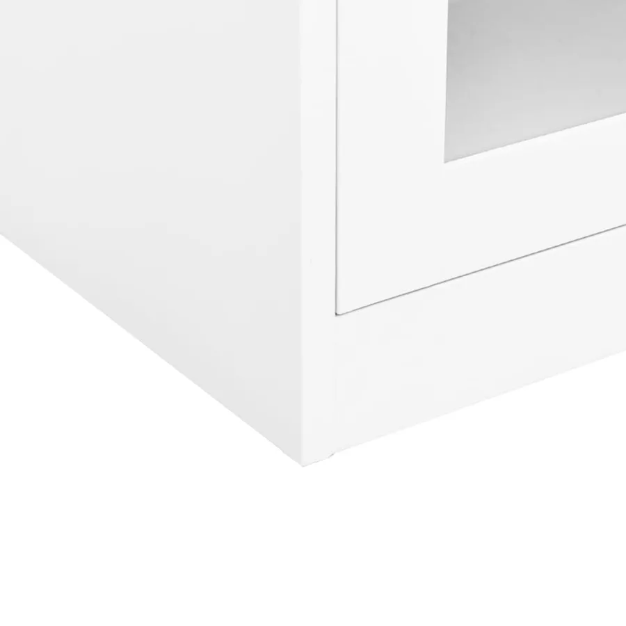 Armoire de bureau Blanc 90x40x90 cm Acier - 7