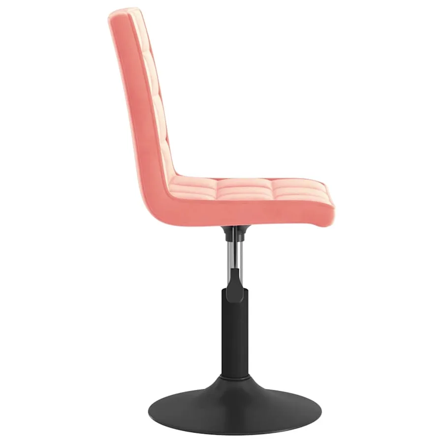Chaises pivotantes à manger lot de 2 rose velours - 5