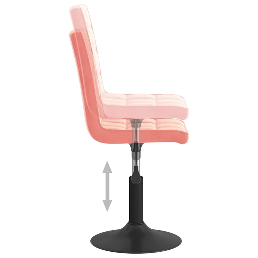 Chaises pivotantes à manger lot de 2 rose velours - 7