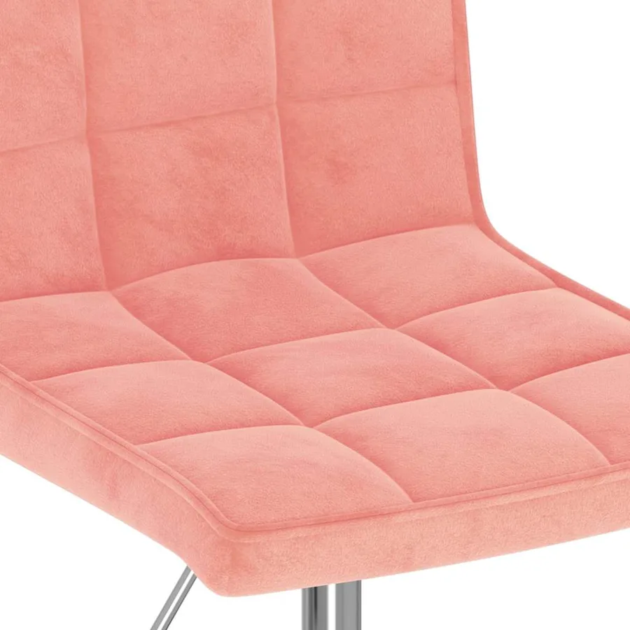 Chaises pivotantes à manger lot de 2 rose velours - 8