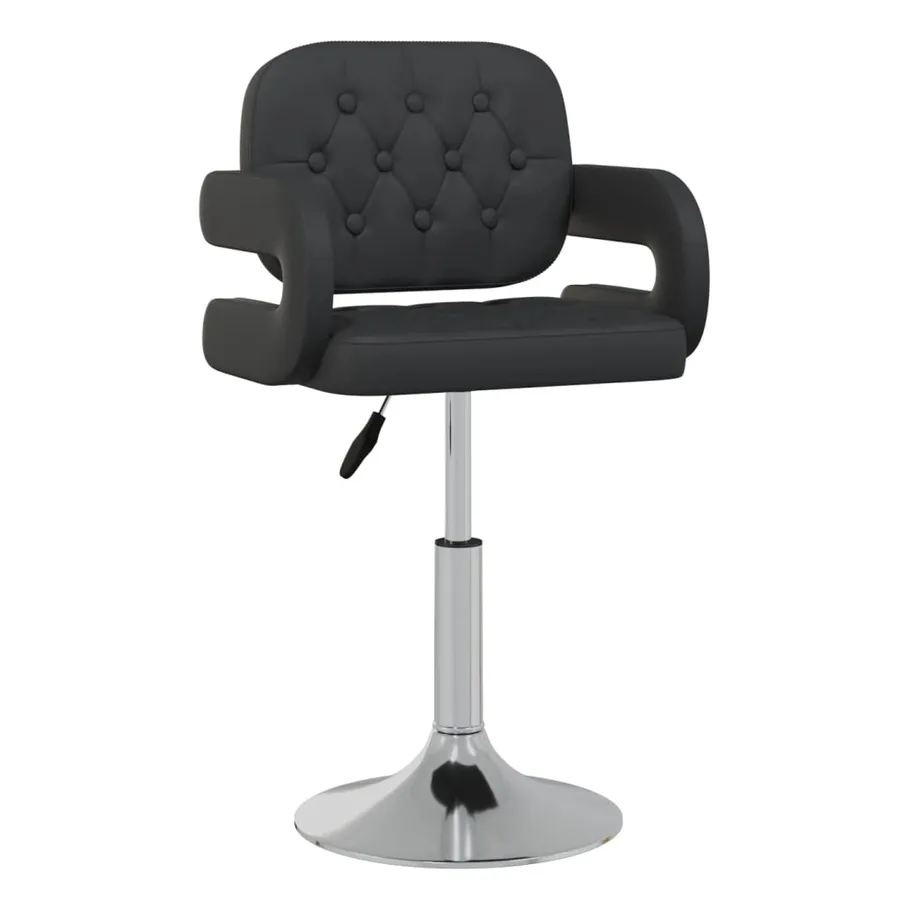 Chaises à manger pivotantes lot de 2 noir similicuir - 3