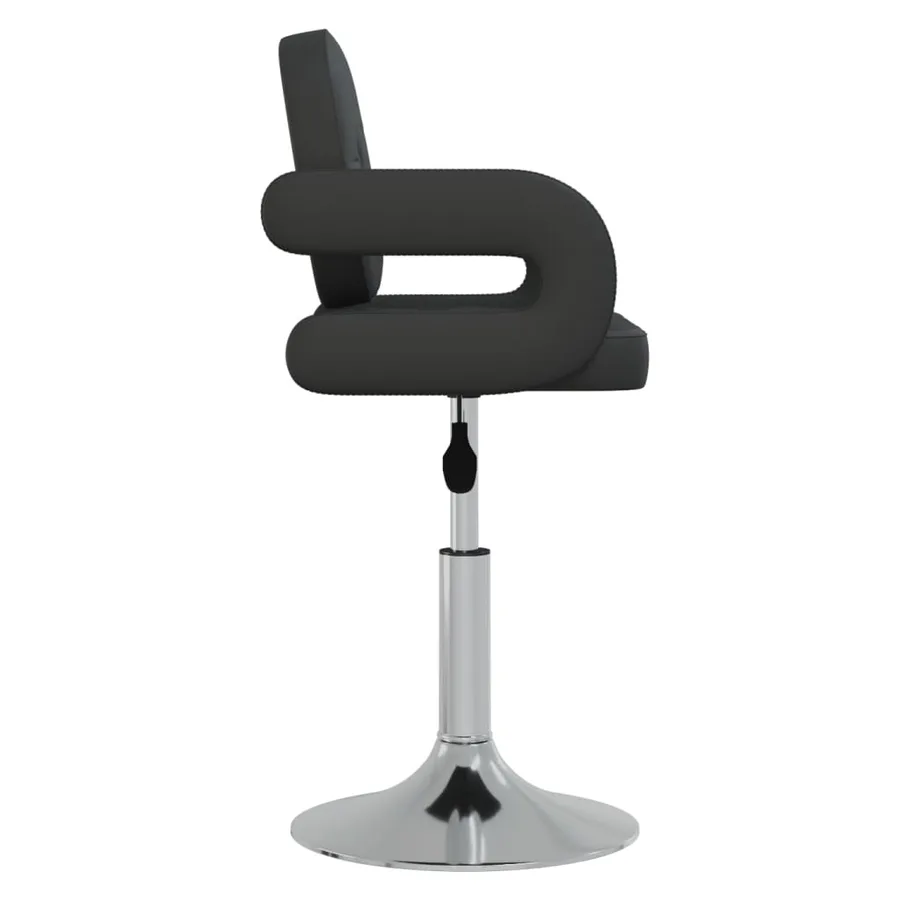 Chaises à manger pivotantes lot de 2 noir similicuir - 5