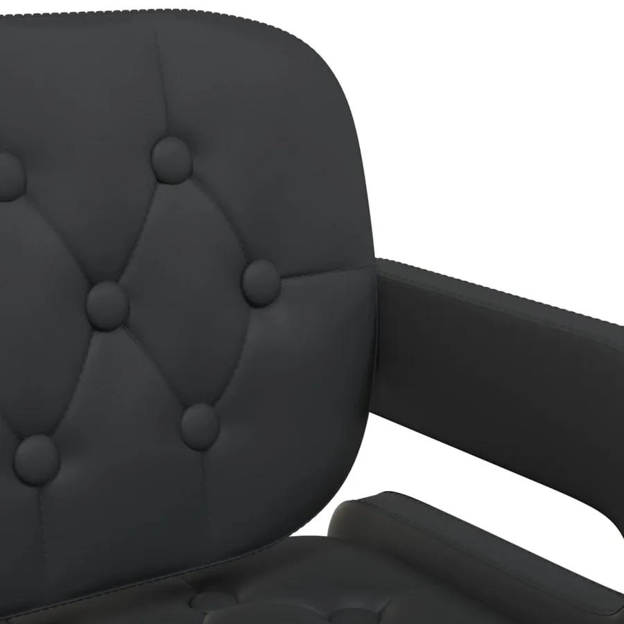 Chaises à manger pivotantes lot de 2 noir similicuir - 8