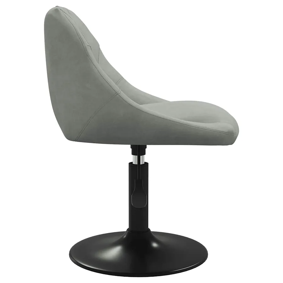 Chaises pivotantes à manger lot de 2 Gris clair Velours - 5