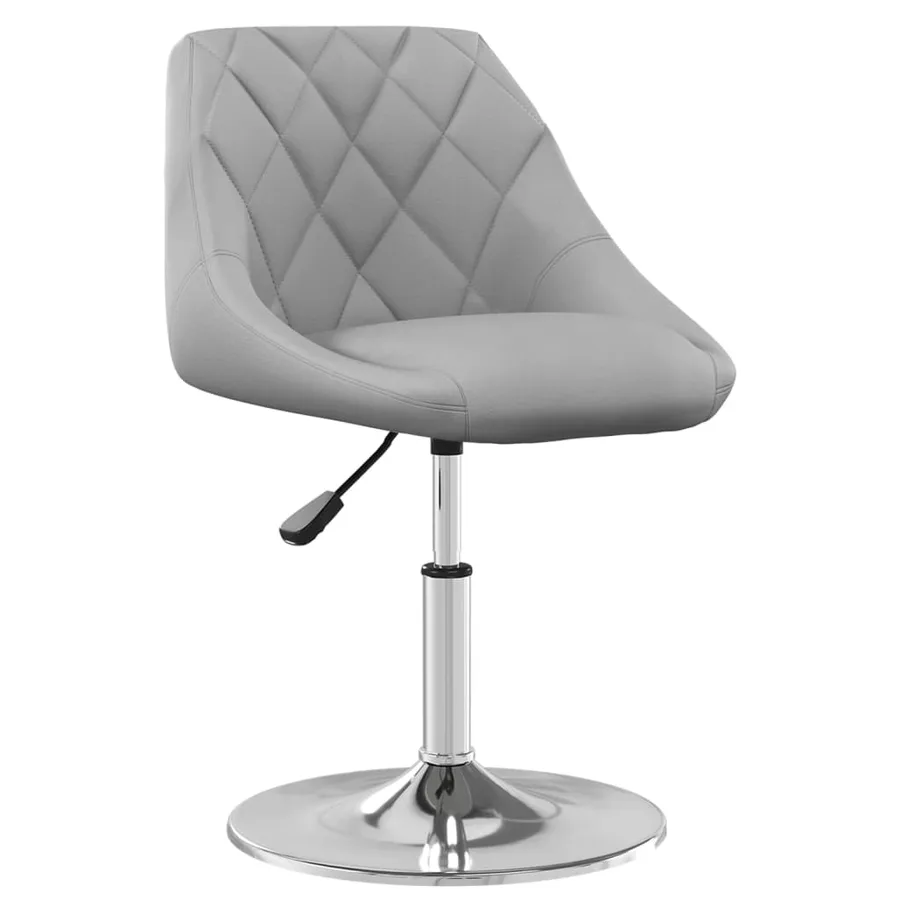 Chaises pivotantes à manger lot de 2 Gris clair Velours - 3