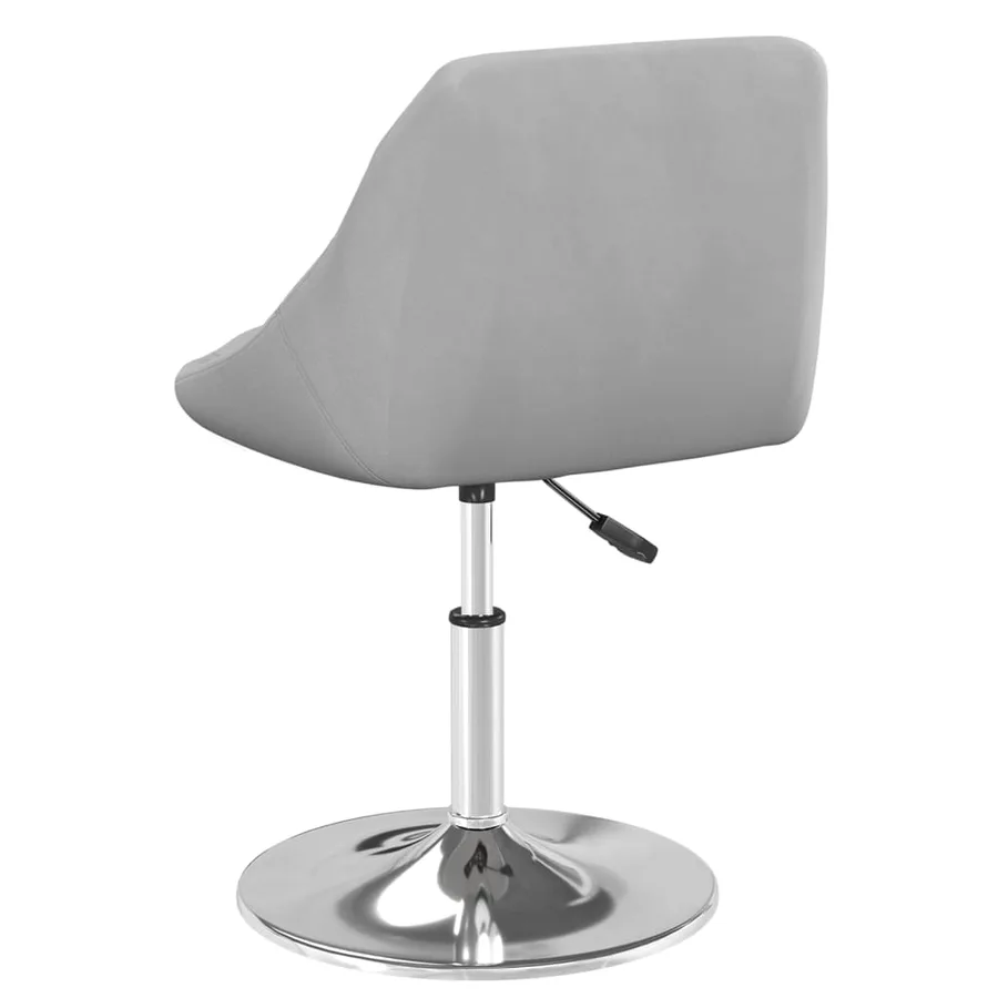 Chaises pivotantes à manger lot de 2 Gris clair Velours - 6