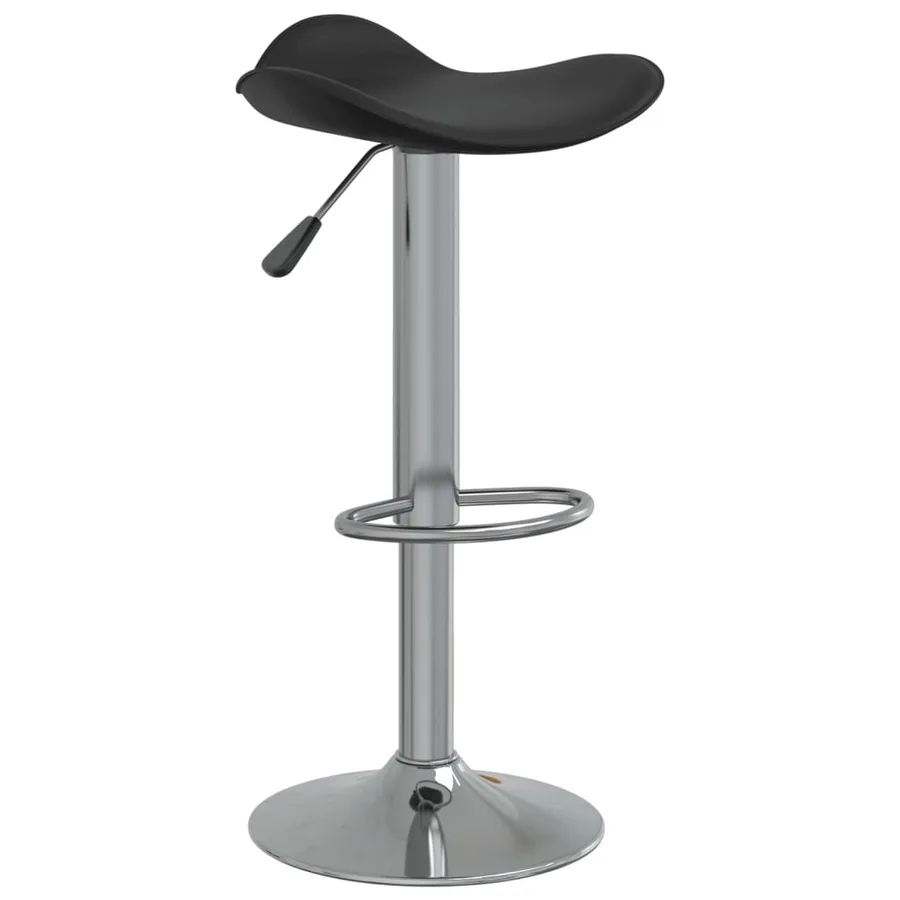 Tabouret de bar Noir Acier chromé et cuir artificiel - 2