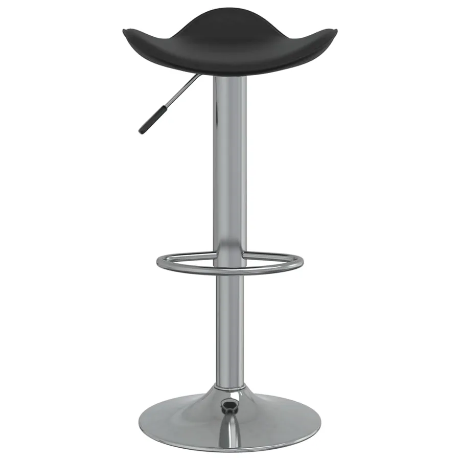Tabouret de bar Noir Acier chromé et cuir artificiel - 3