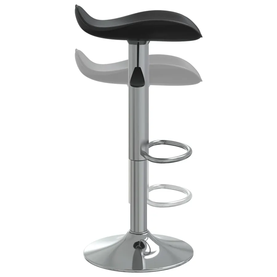 Tabouret de bar Noir Acier chromé et cuir artificiel - 6