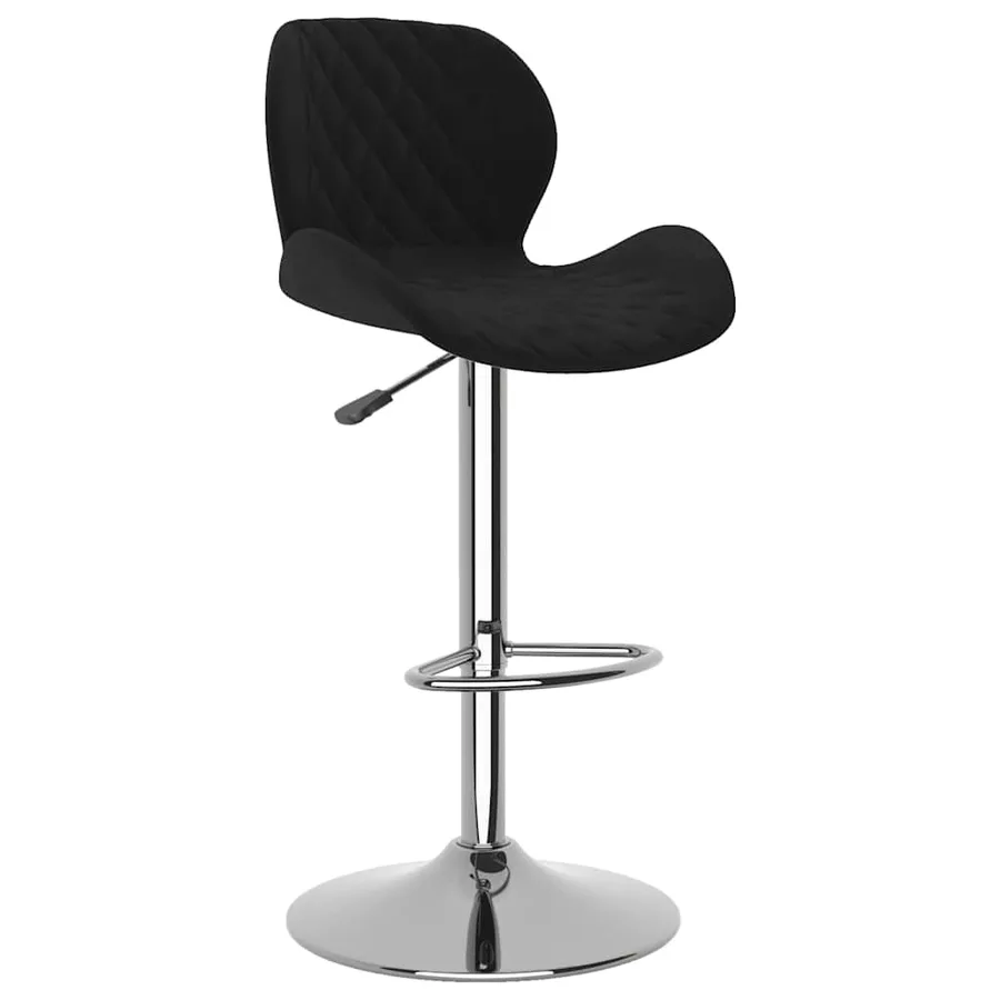 Tabourets de bar lot de 2 noir velours - 3