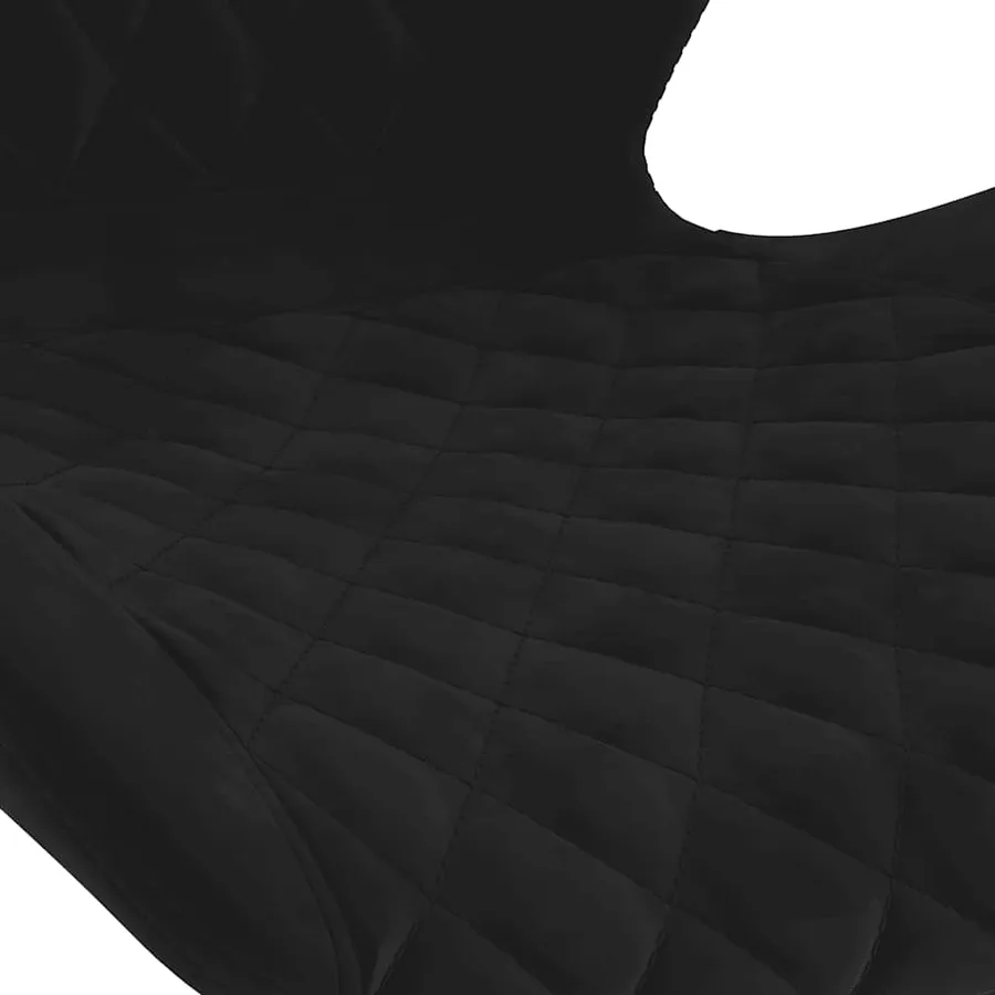 Tabourets de bar lot de 2 noir velours - 7