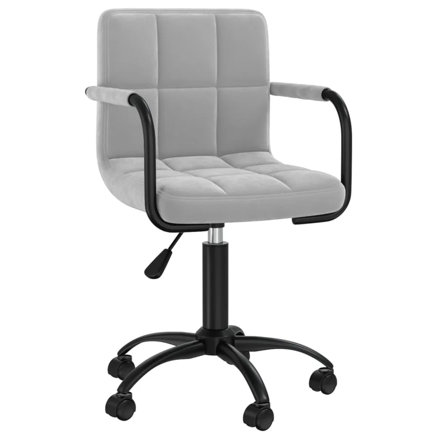 Chaises pivotantes à manger lot de 2 gris clair velours - 3