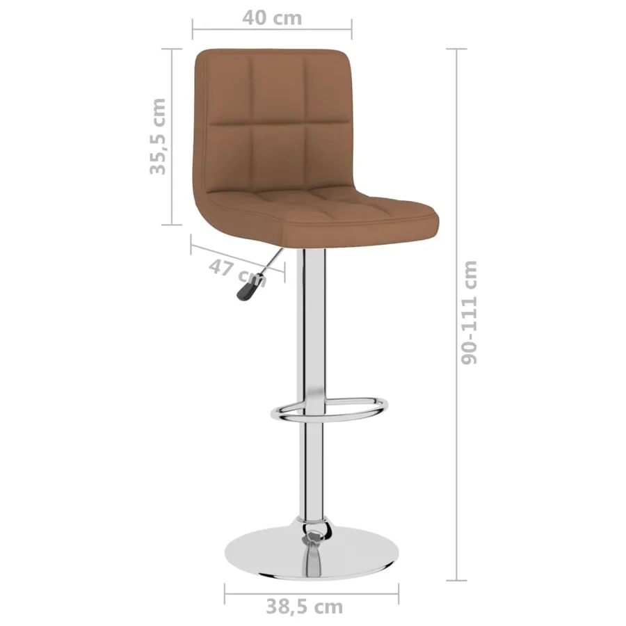 Tabouret de bar Marron Tissu - 9
