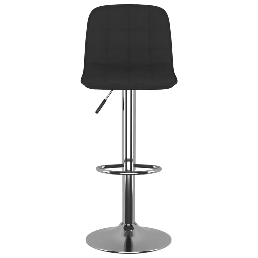 Tabourets de bar lot de 2 noir tissu - 4