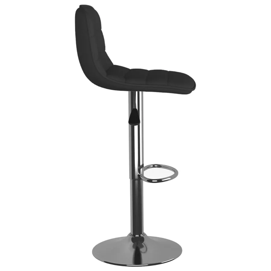Tabourets de bar lot de 2 noir tissu - 5
