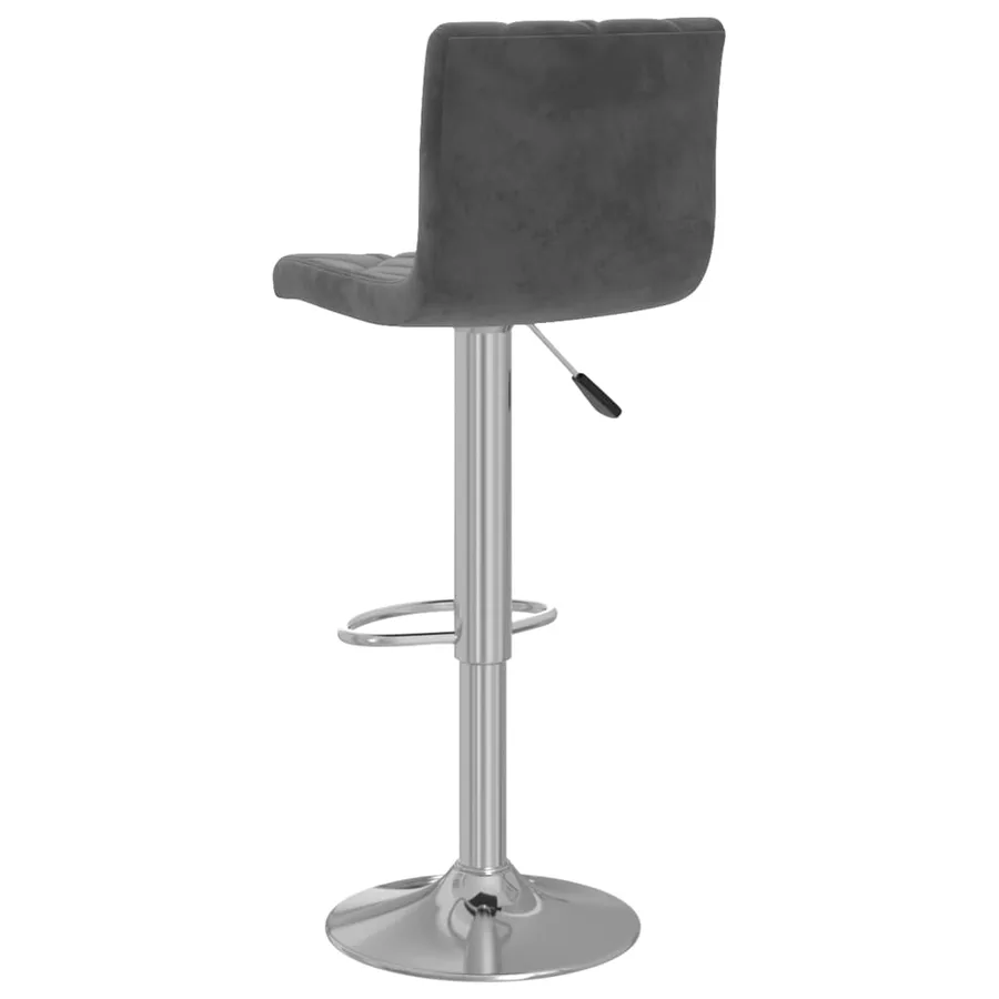 Tabourets de bar lot de 2 gris foncé velours - 6