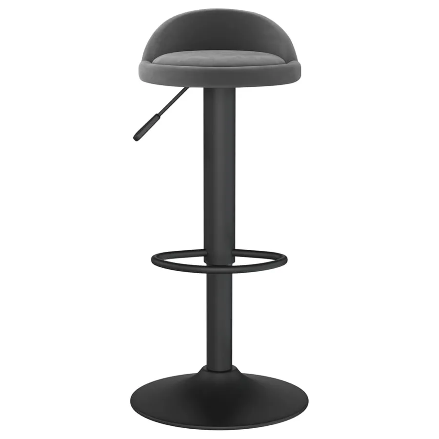 Tabouret de bar Gris foncé Velours - 3