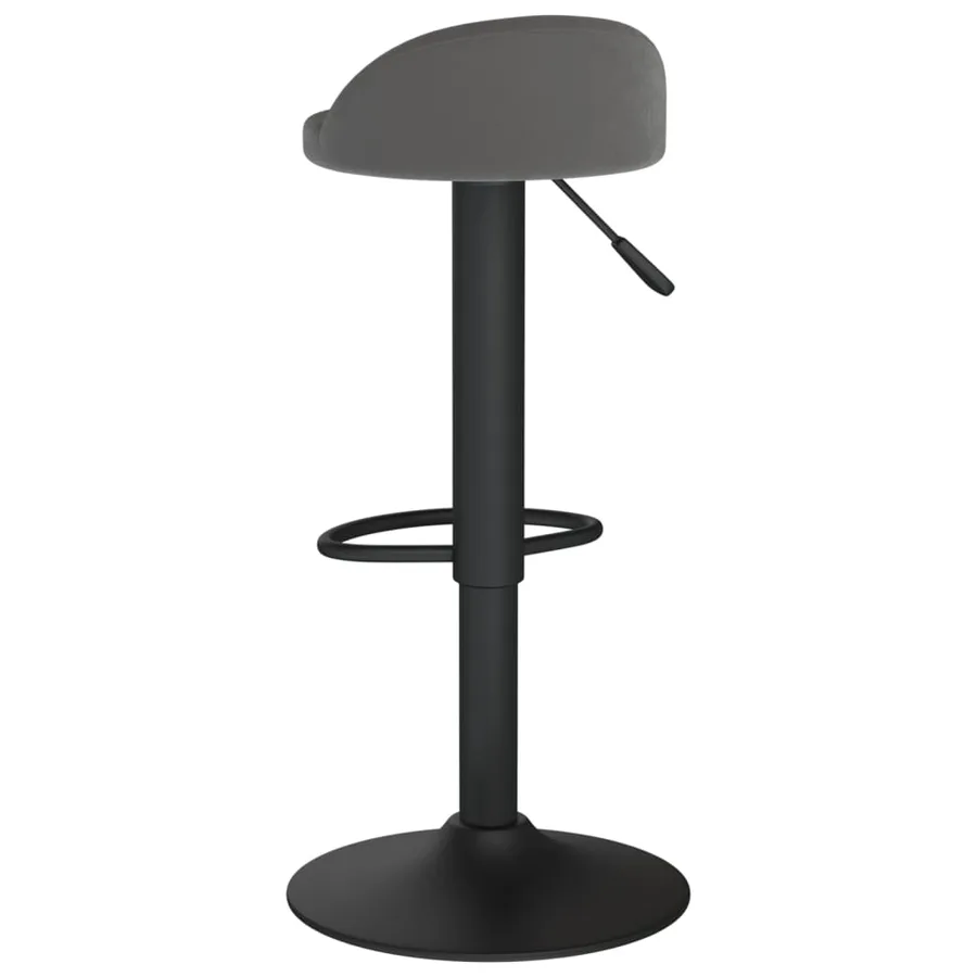 Tabouret de bar Gris foncé Velours - 5