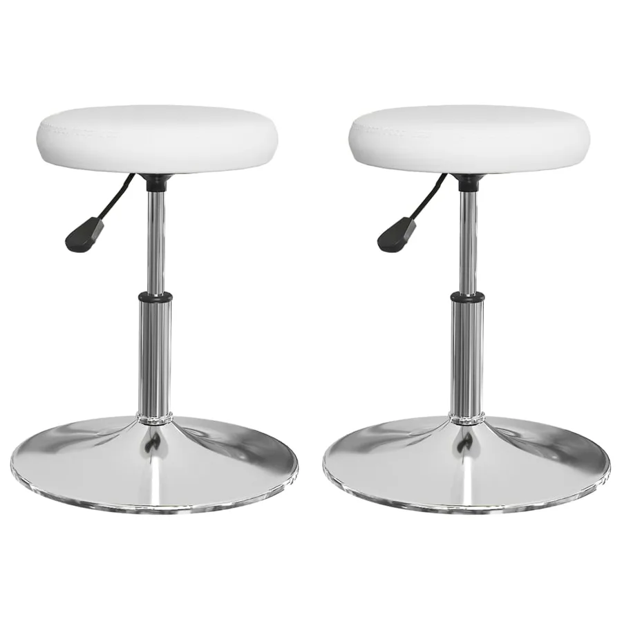 Chaises à manger lot de 2 blanc similicuir - 2