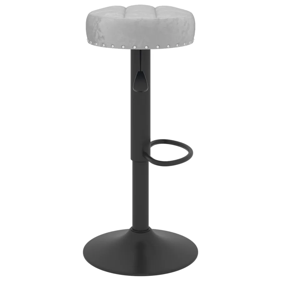 Tabourets de bar lot de 2 gris velours - 5