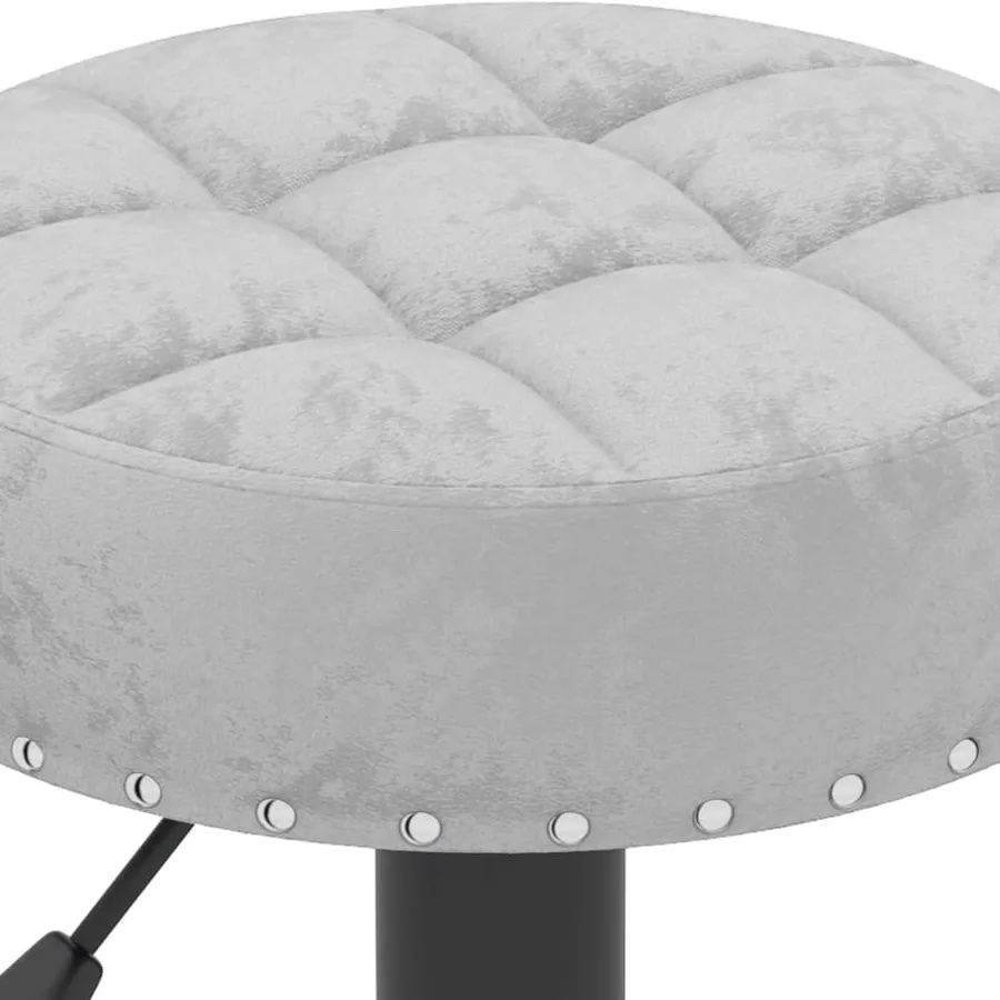 Tabourets de bar lot de 2 gris velours - 8