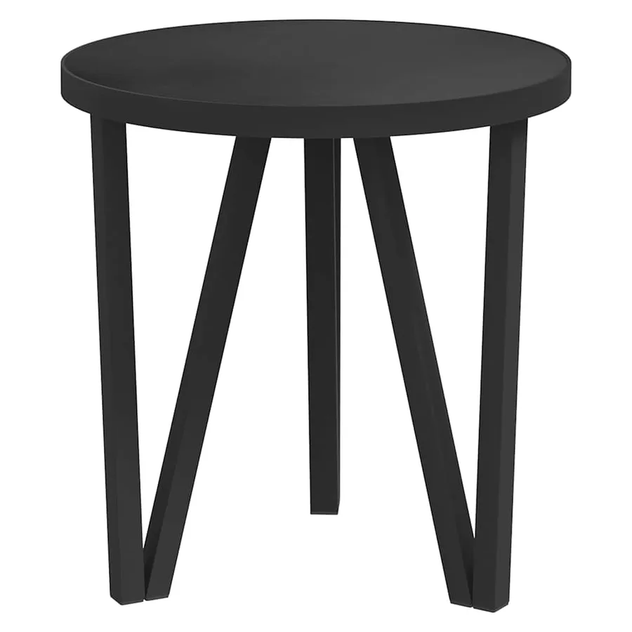Table à thé Noir Ø35 cm MDF - 2
