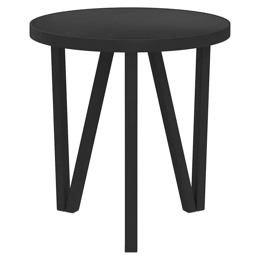 Table à thé Noir Ø35 cm MDF - 3