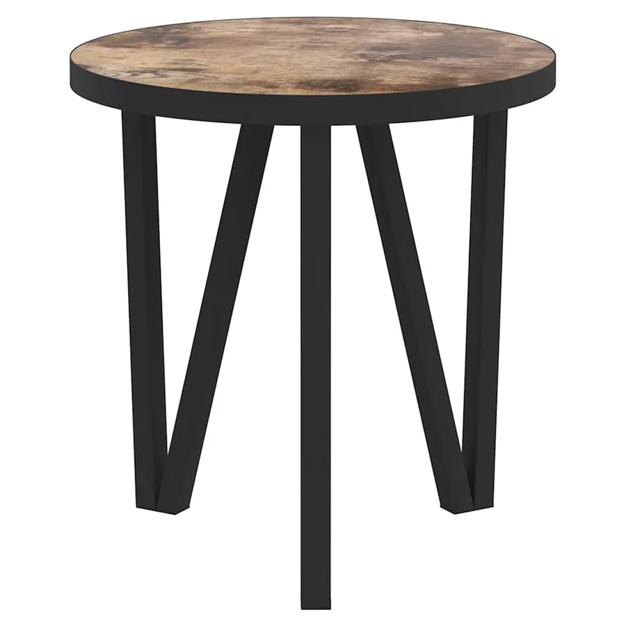 Table à thé Noir et jaune Ø35 cm MDF - 3