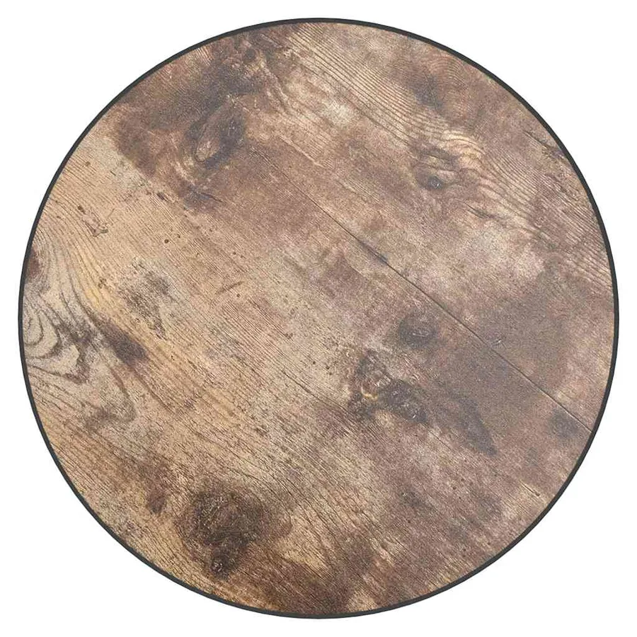 Table à thé Noir et jaune Ø35 cm MDF - 4