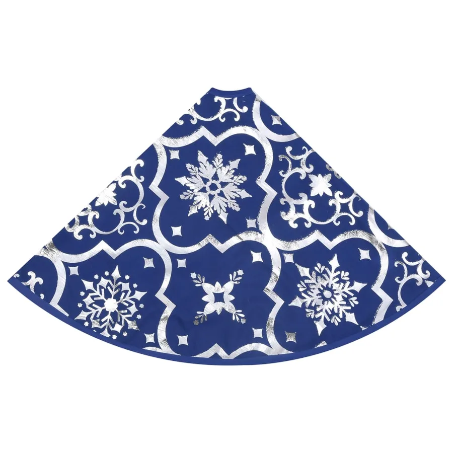Jupe de sapin de Noël de luxe avec chaussette Bleu 150 cm Tissu - 6