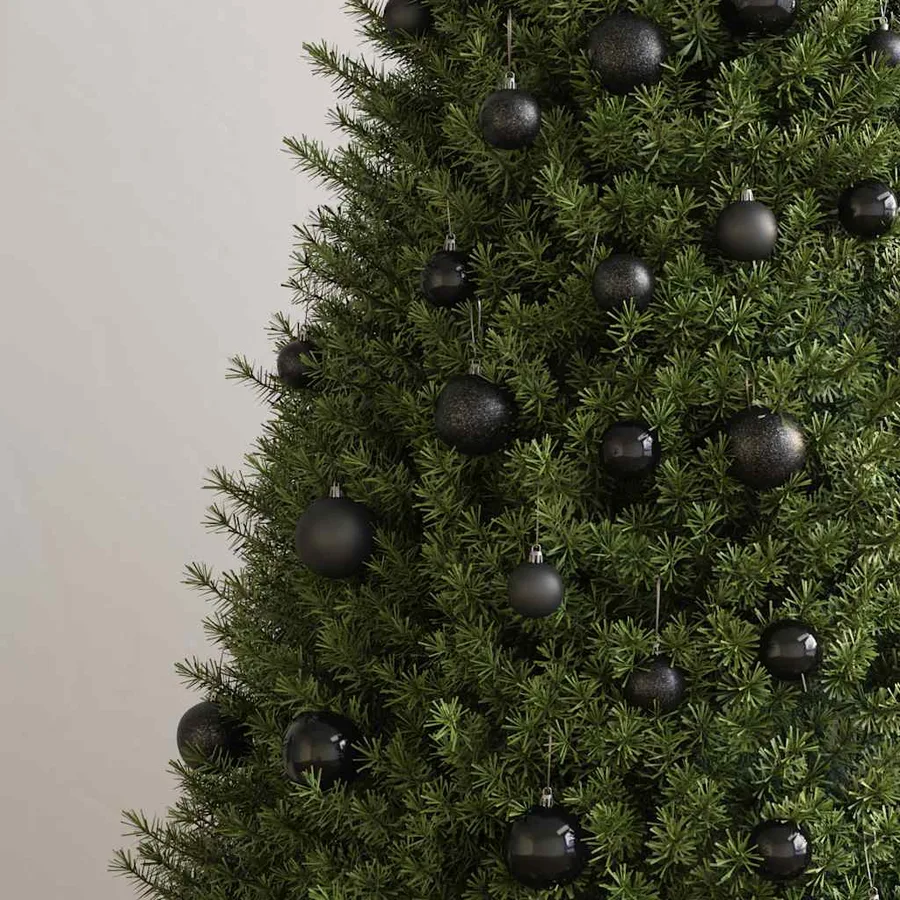 Ensemble de boules de Noël 100 pcs Noir - 3
