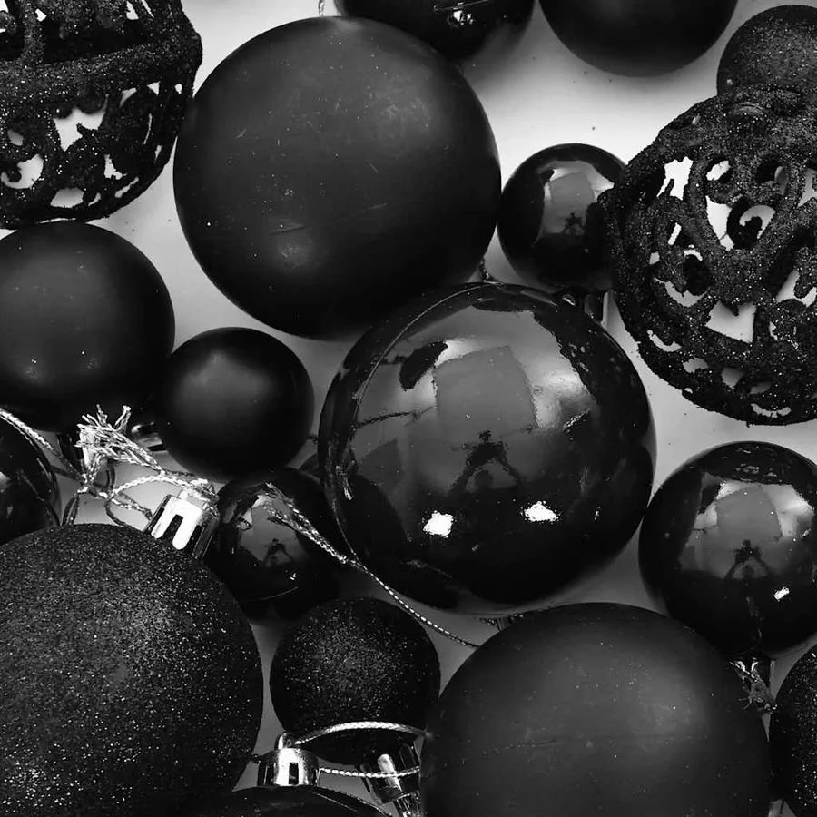 Ensemble de boules de Noël 100 pcs Noir - 8