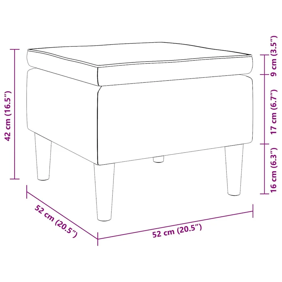 Tabouret avec pieds en bois Rose Velours - 7
