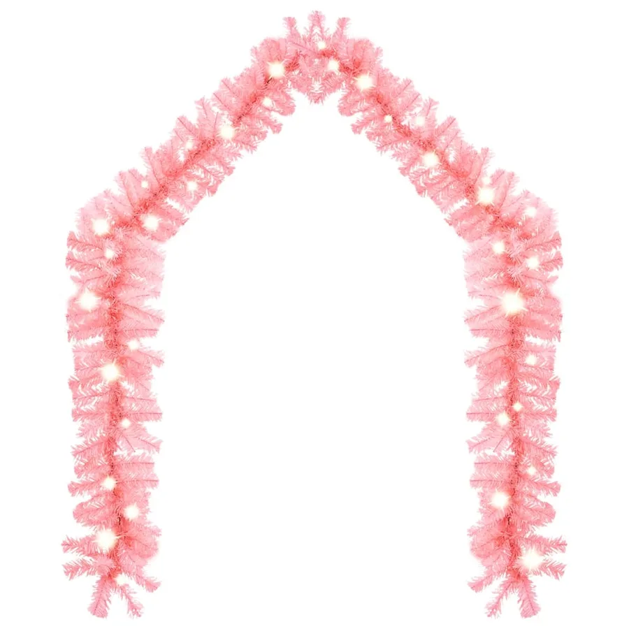 Guirlande de Noël avec lumières LED 5 m Rose - 2