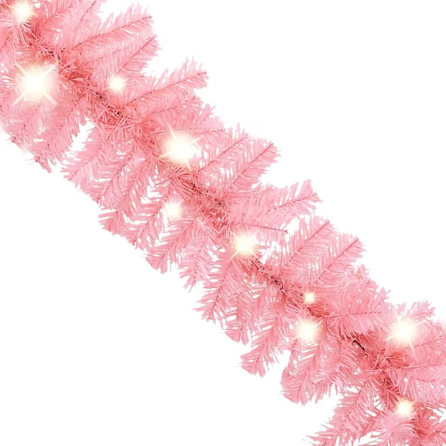 Guirlande de Noël avec lumières LED 5 m Rose - 4