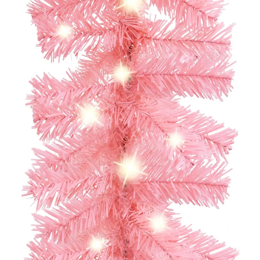 Guirlande de Noël avec lumières LED 5 m Rose - 5