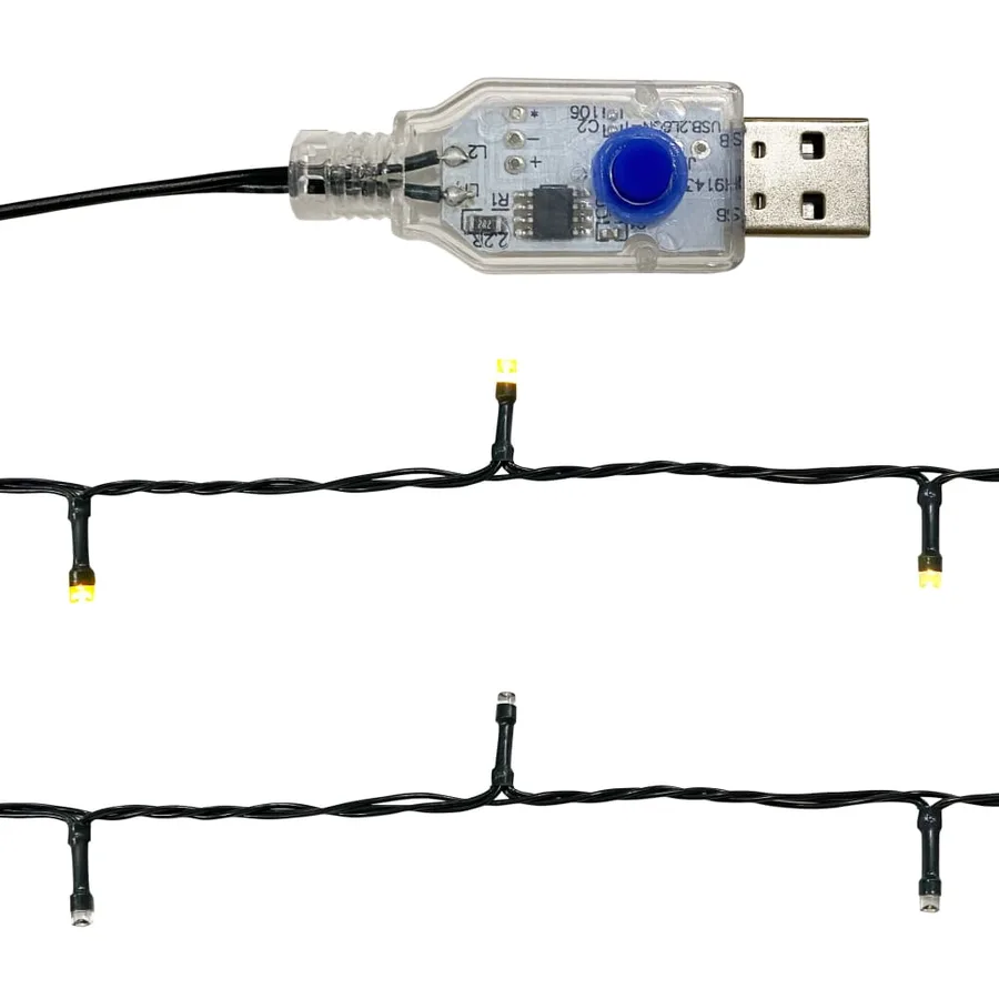 Guirlande de Noël avec lumières LED 10 m Bleu - 6