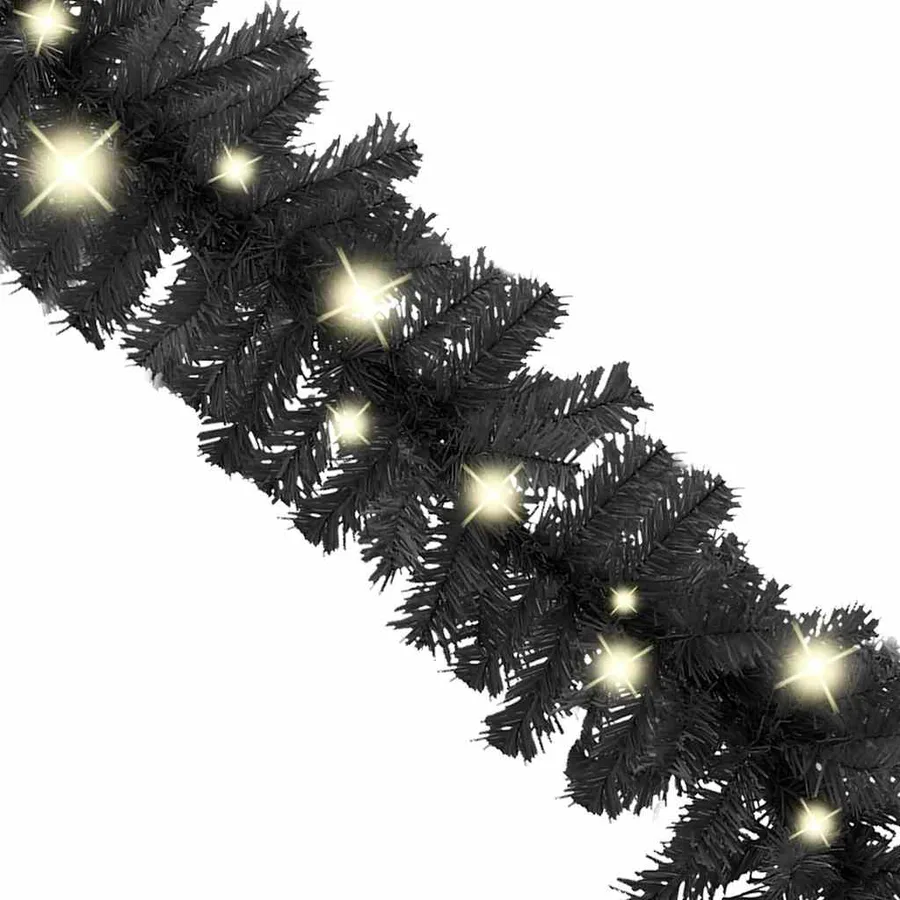 Guirlande de Noël avec lumières LED 20 m Noir - 4