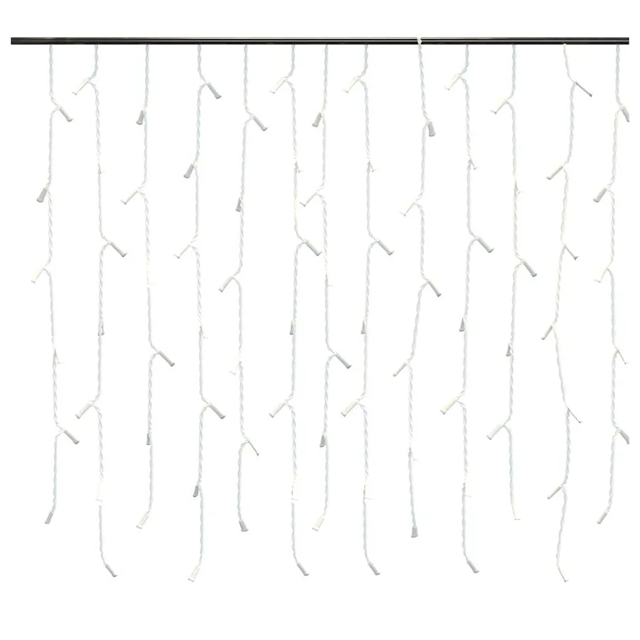 Rideau lumineux à glaçons LED 10m 400LED Blanc chaud 8fonctions - 4